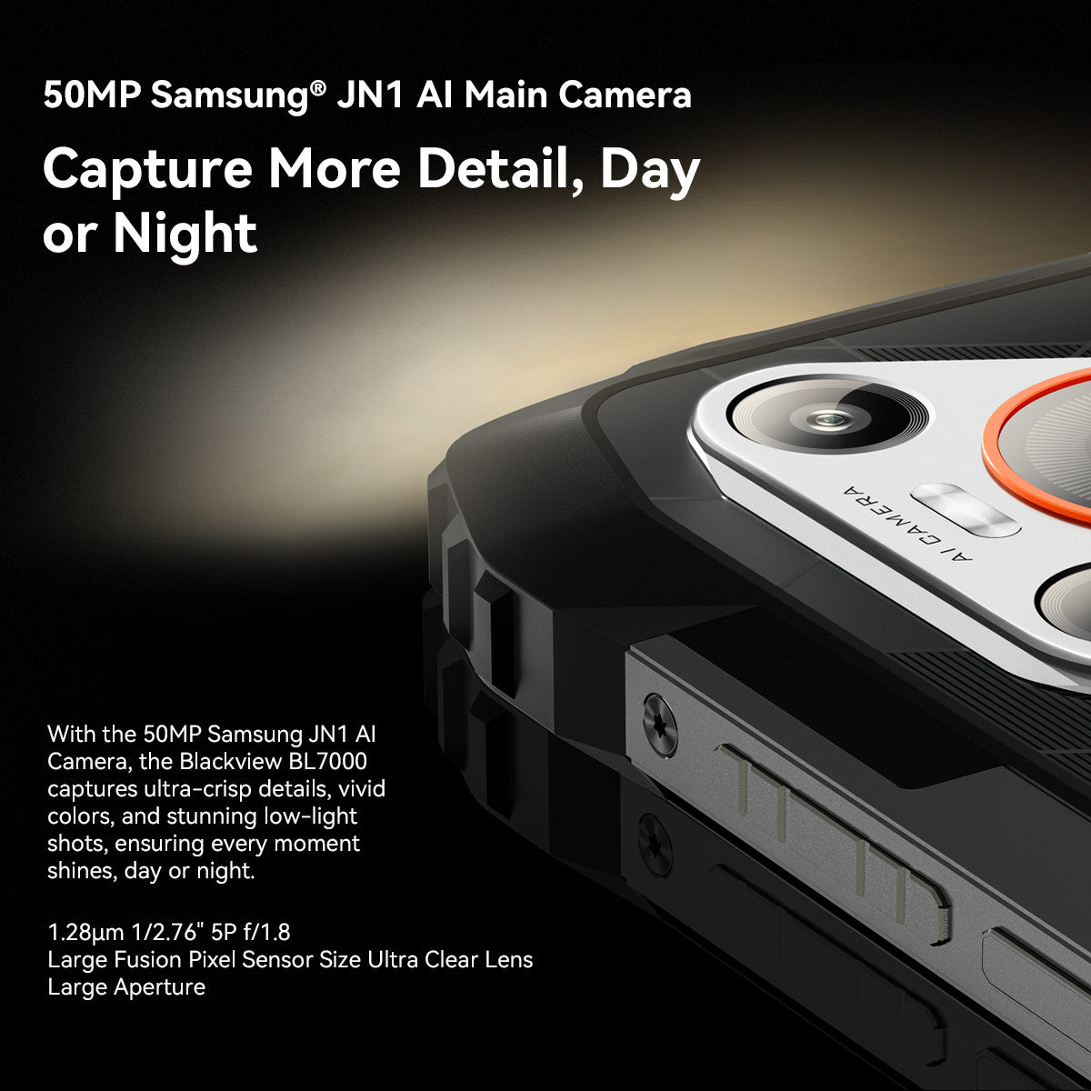 Blackview BL7000 AI 5G Rugged Smartphone 24GB+256GB Android 15 NFC Night Vision